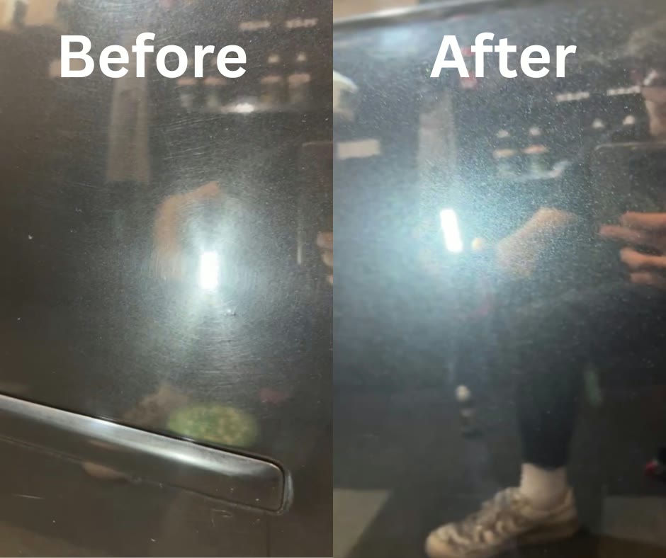 Full-panel paint correction before and after by CRDetailingUK
